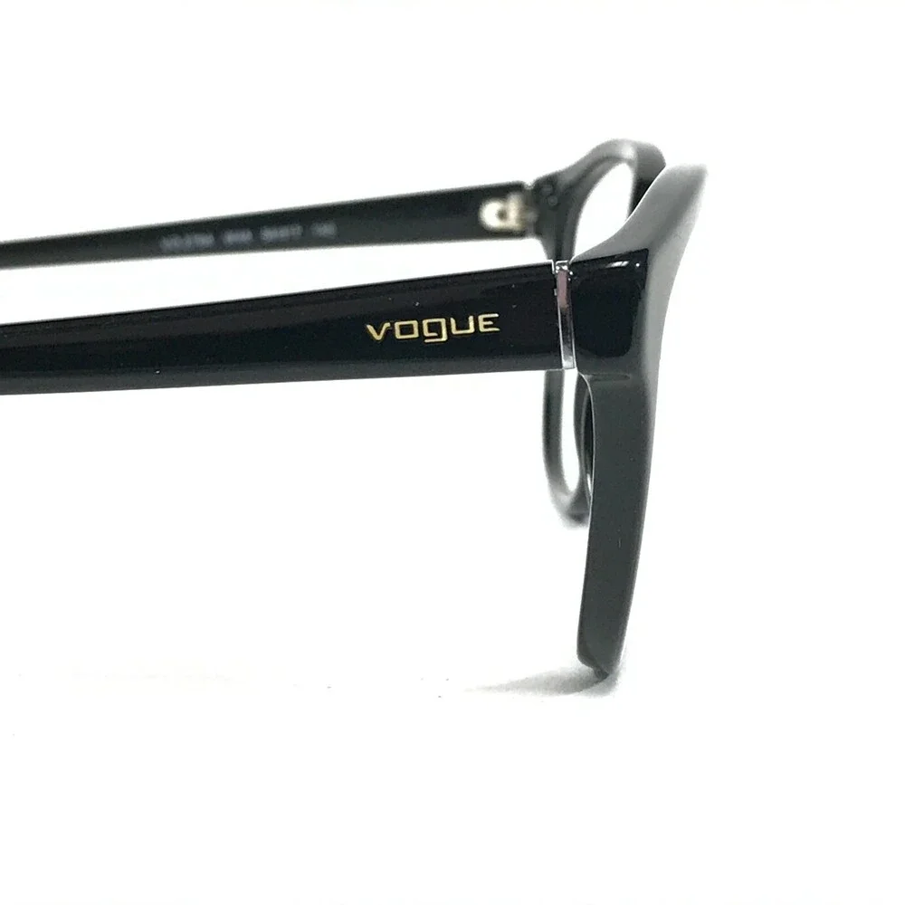 Vogue Eyeglasses Frames VO2764 W44 Black Round Side Logos 54-17-140